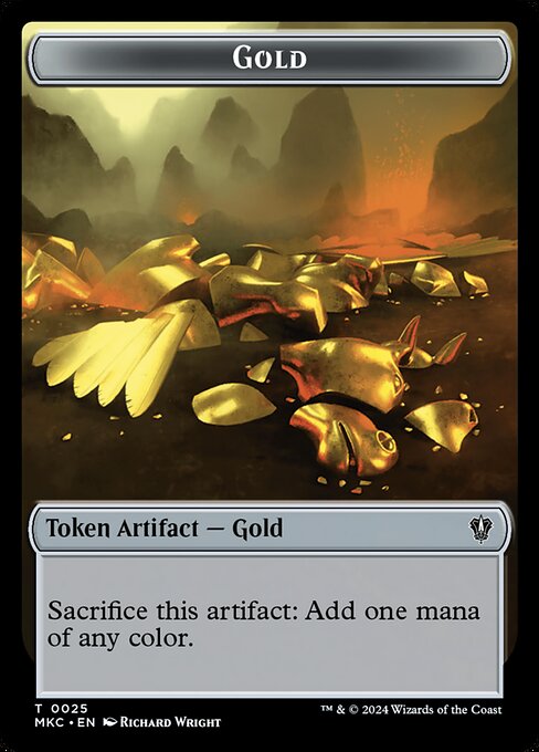 Gold · Murders at Karlov Manor Commander Tokens 25/31