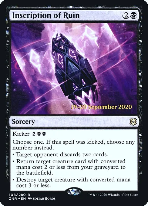 Inscription of Ruin · Zendikar Rising Promos 108s/153