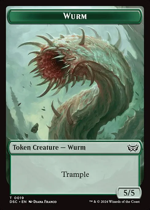 Wurm · Duskmourn Commander Tokens 19/23