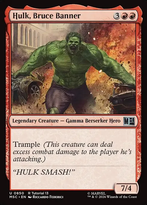 Hulk, Bruce Banner · Marvel Super Heroes Commander 850/9