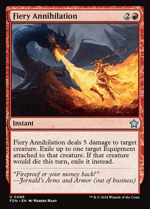 Fiery Annihilation · Foundations 86/771
