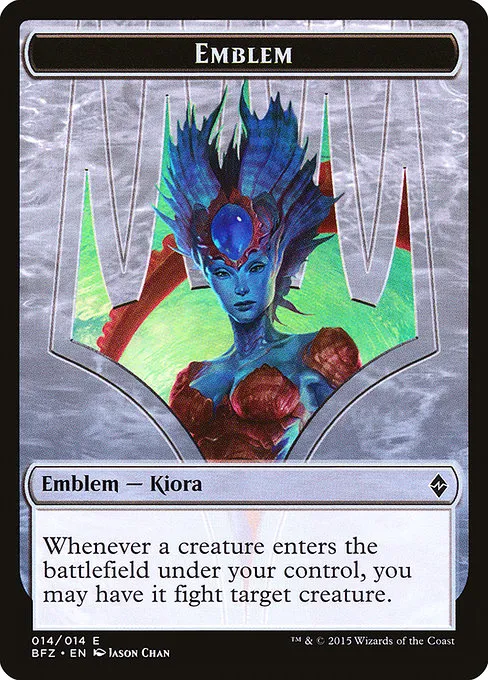 Kiora, Master of the Depths Emblem · Battle for Zendikar Tokens 14/14