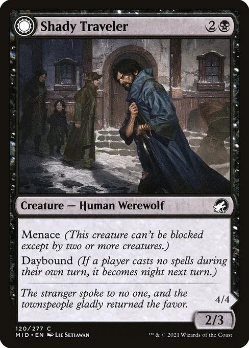 Shady Traveler // Stalking Predator · Innistrad: Midnight Hunt 120/399