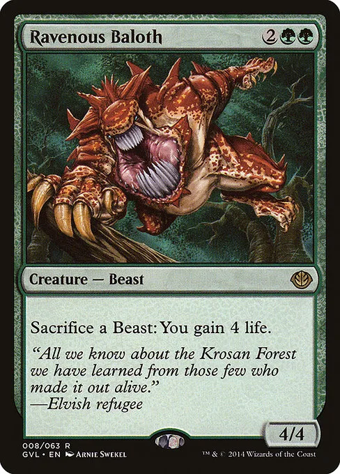 Ravenous Baloth · Duel Decks Anthology: Garruk vs. Liliana 8/63
