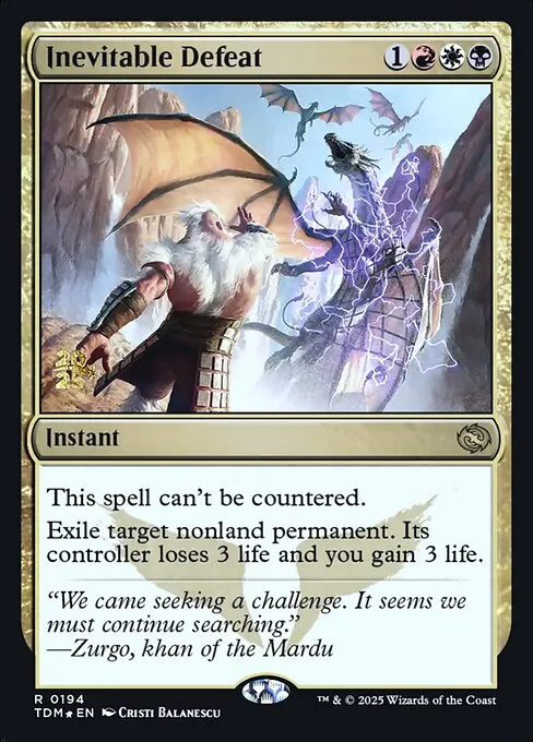 Inevitable Defeat · Tarkir: Dragonstorm Promos 194s/160