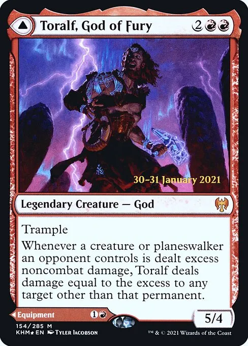 Toralf, God of Fury // Toralf's Hammer · Kaldheim Promos 154s/158