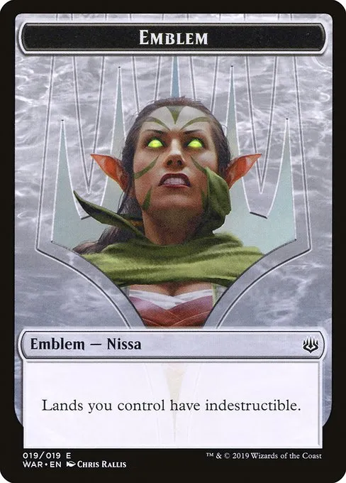 Nissa, Who Shakes the World Emblem · War of the Spark Tokens 19/19