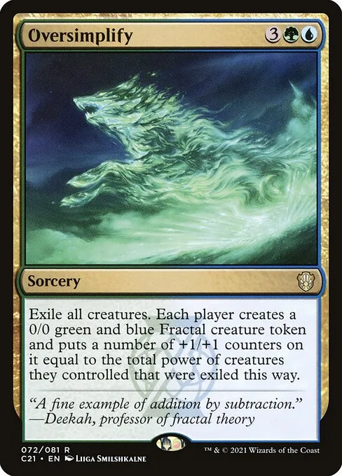 Oversimplify · Commander 2021 72/409