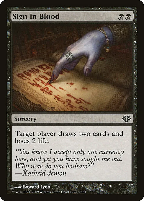 Sign in Blood · Duel Decks: Garruk vs. Liliana 49/63