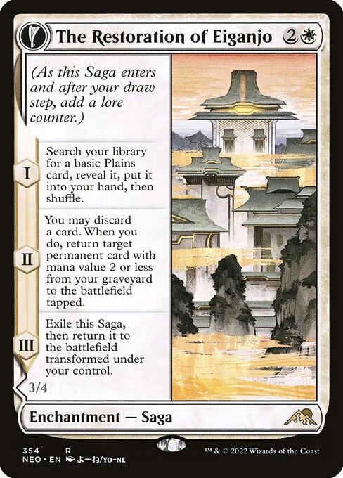 The Restoration of Eiganjo // Architect of Restoration · Kamigawa: Neon Dynasty 354/531