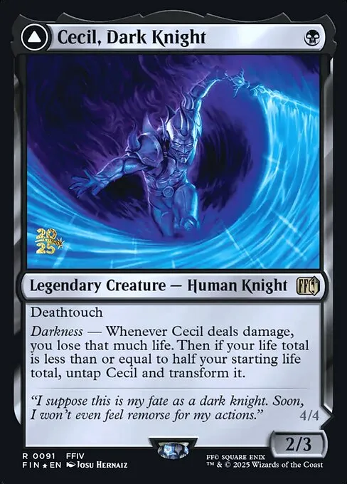Cecil, Dark Knight // Cecil, Redeemed Paladin · Final Fantasy Promos 91s/94