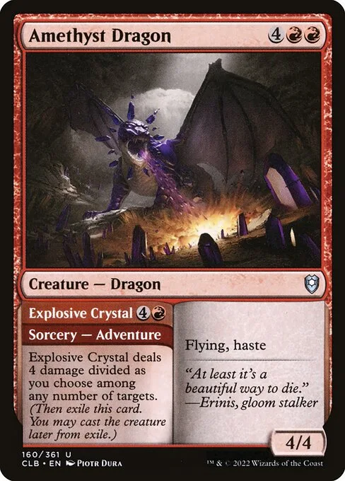 Amethyst Dragon // Explosive Crystal · Commander Legends: Battle for Baldur's Gate 160/936