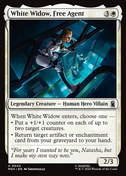 White Widow, Free Agent · Marvel Super Heroes 42/24