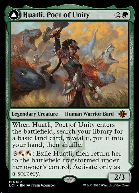Huatli, Poet of Unity // Roar of the Fifth People · The Lost Caverns of Ixalan 189/416