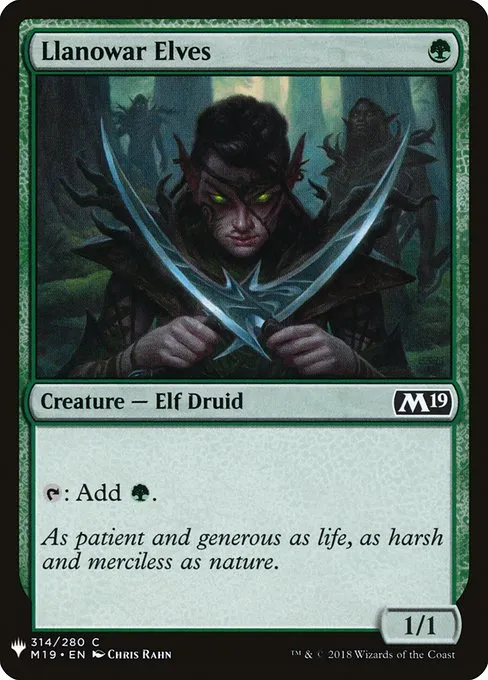 Llanowar Elves · The List M19-314/5050