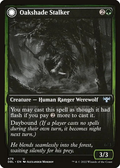 Oakshade Stalker // Moonlit Ambusher · Innistrad: Double Feature 479/535