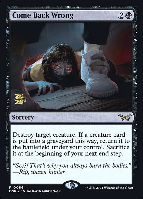 Come Back Wrong · Duskmourn: House of Horror Promos 86s/160