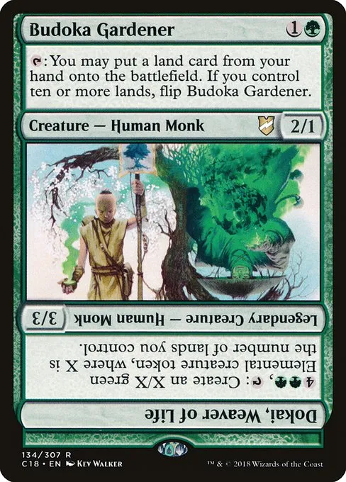 Budoka Gardener // Dokai, Weaver of Life · Commander 2018 134/307