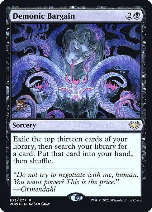 Demonic Bargain · Innistrad: Crimson Vow Promos 103s/121