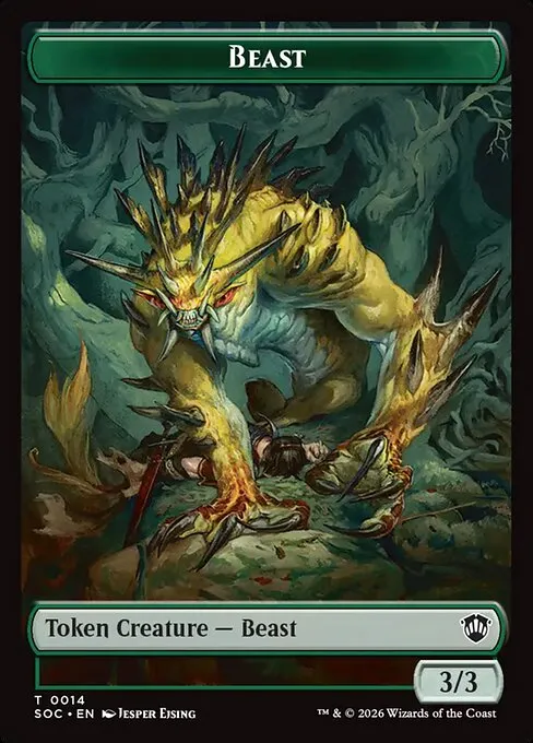 Beast · Secrets of Strixhaven Commander Tokens 14/30