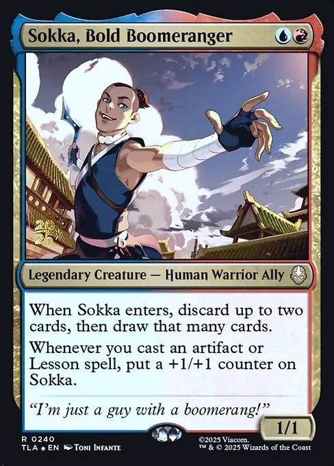Sokka, Bold Boomeranger · Avatar: The Last Airbender Promos 240s/80