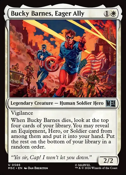 Bucky Barnes, Eager Ally · Marvel Super Heroes Commander 586/9