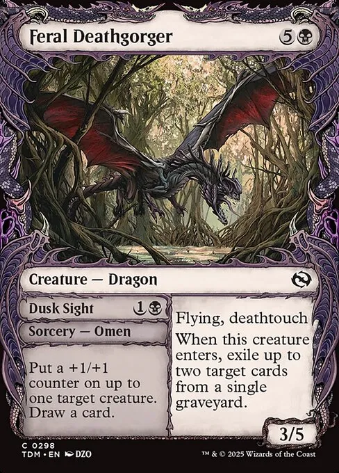 Feral Deathgorger // Dusk Sight · Tarkir: Dragonstorm 298/427