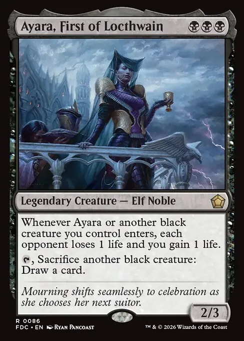 Ayara, First of Locthwain · Foundations Commander 86/3