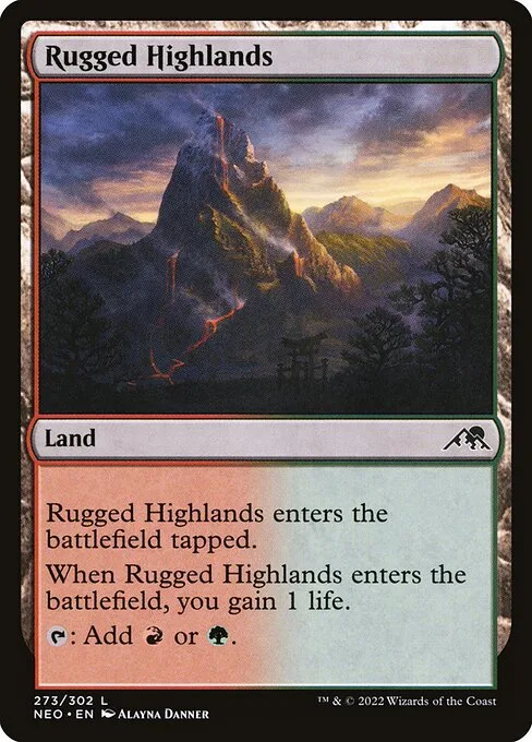 Rugged Highlands · Kamigawa: Neon Dynasty 273/531