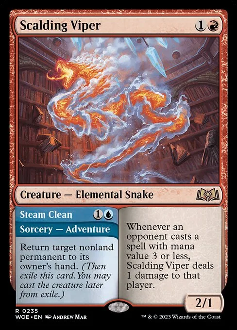 Scalding Viper // Steam Clean · Wilds of Eldraine 235/381