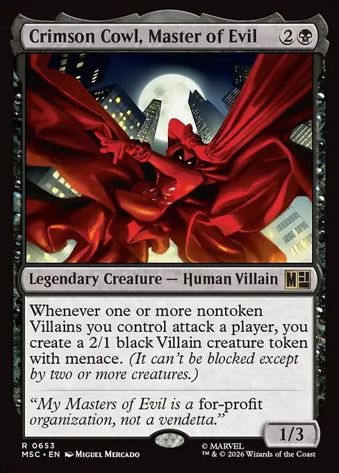Crimson Cowl, Master of Evil · Marvel Super Heroes Commander 653/9