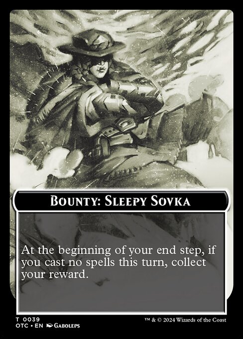Bounty: Sleepy Sovka // Wanted! · Outlaws of Thunder Junction Commander Tokens 39/41