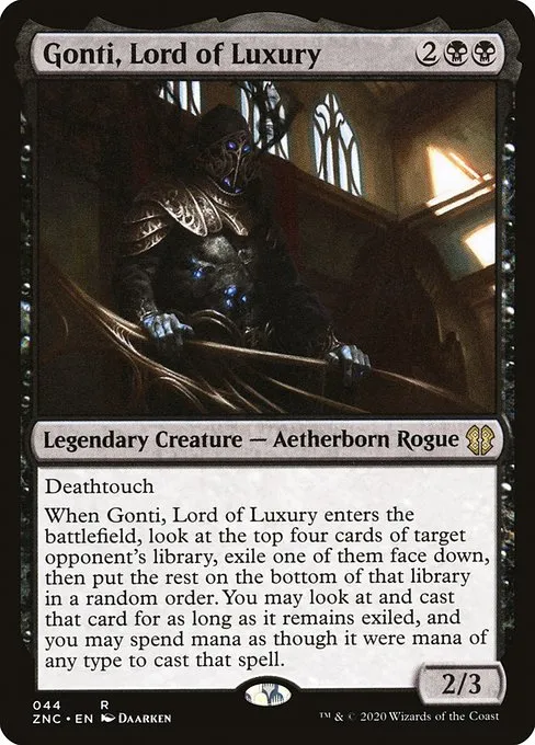 Gonti, Lord of Luxury · Zendikar Rising Commander 44/142