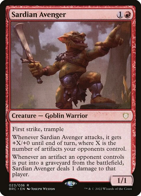 Sardian Avenger · The Brothers' War Commander 23/209