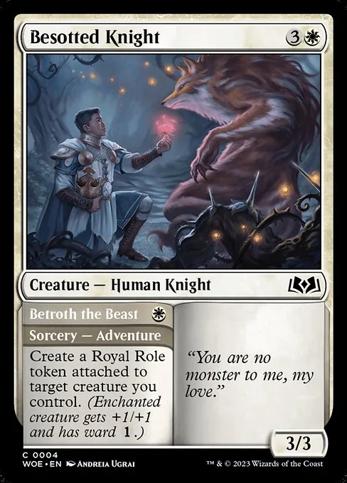 Besotted Knight // Betroth the Beast · Wilds of Eldraine 4/381