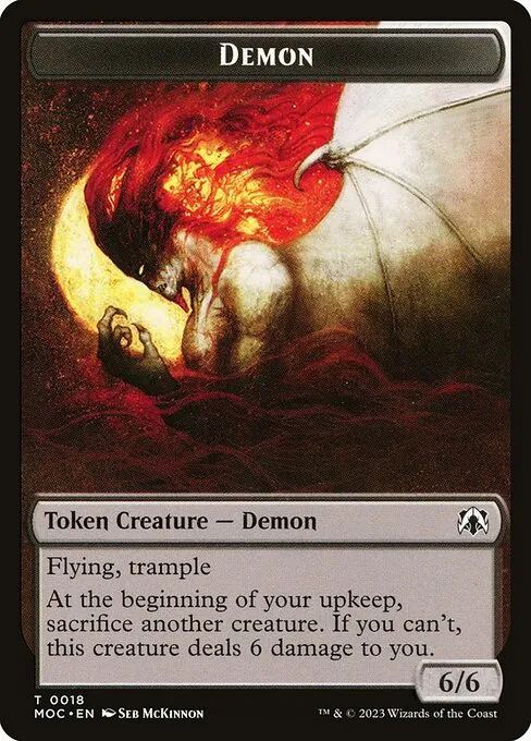 Demon · March of the Machine Commander Tokens 18/46