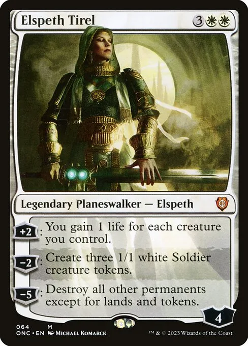 Elspeth Tirel · Phyrexia: All Will Be One Commander 64/174