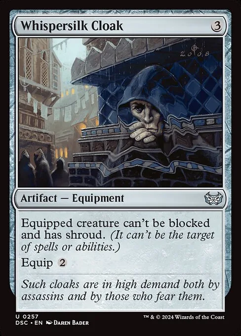 Whispersilk Cloak · Duskmourn: House of Horror Commander 257/373
