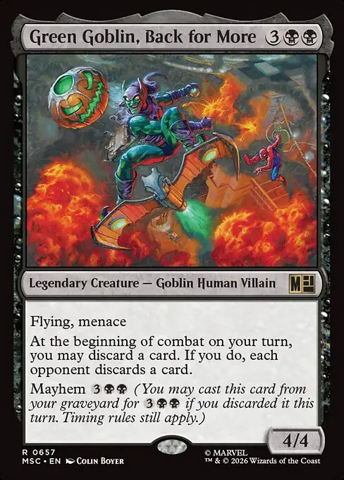 Green Goblin, Back for More · Marvel Super Heroes Commander 657/9