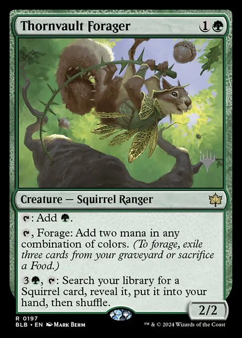 Thornvault Forager · Bloomburrow Promos 197p/160