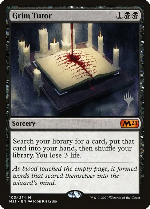 Grim Tutor · Core Set 2021 Promos 103p/137