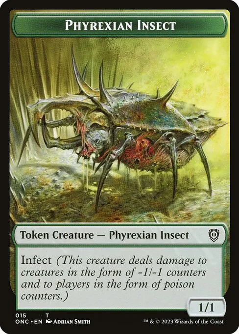 Phyrexian Insect · Phyrexia: All Will Be One Commander Tokens 15/23