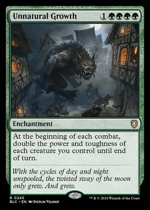 Unnatural Growth · Bloomburrow Commander 245/356