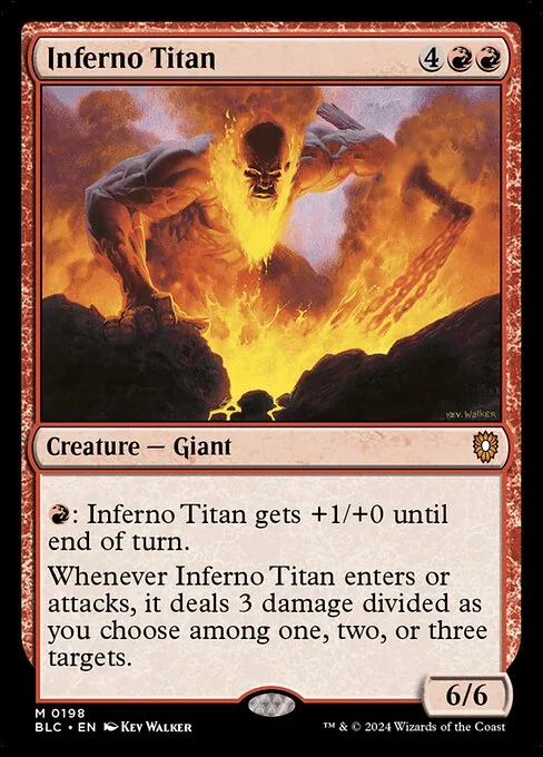 Inferno Titan · Bloomburrow Commander 198/356