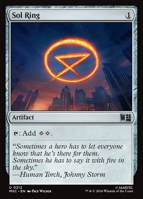 Sol Ring · Marvel Super Heroes Commander 212/9