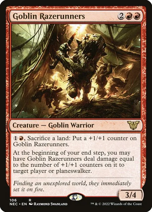 Goblin Razerunners · Neon Dynasty Commander 106/179