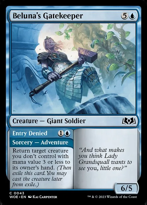 Beluna's Gatekeeper // Entry Denied · Wilds of Eldraine 43/381