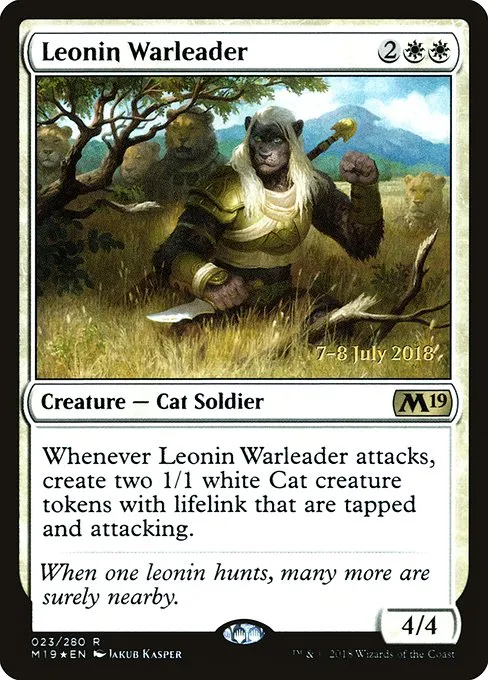 Leonin Warleader · Core Set 2019 Promos 23s/95