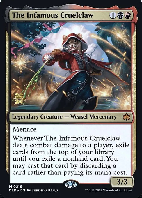 The Infamous Cruelclaw · Bloomburrow Promos 219s/160