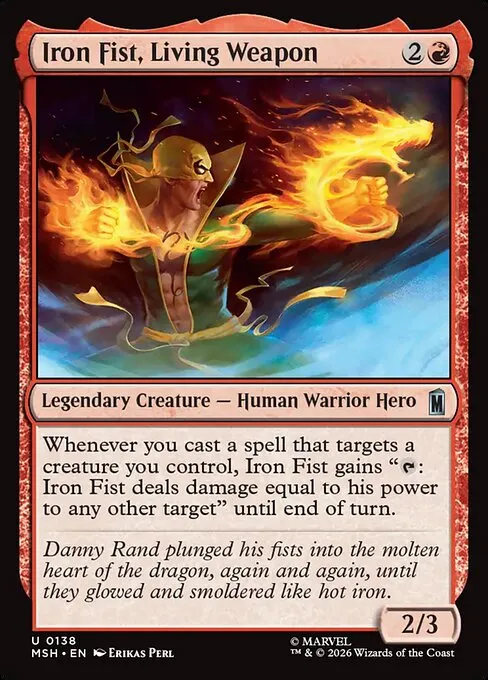 Iron Fist, Living Weapon · Marvel Super Heroes 138/24